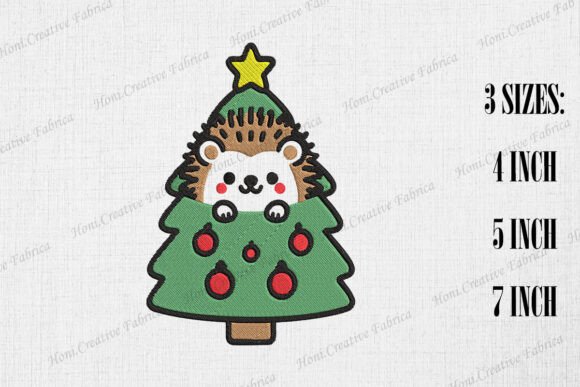 Cute Hedgehog Peeking from Xmas Tree Review