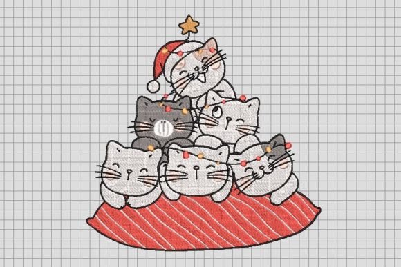 Review: Christmas Cat Fam with Lights Embroidery