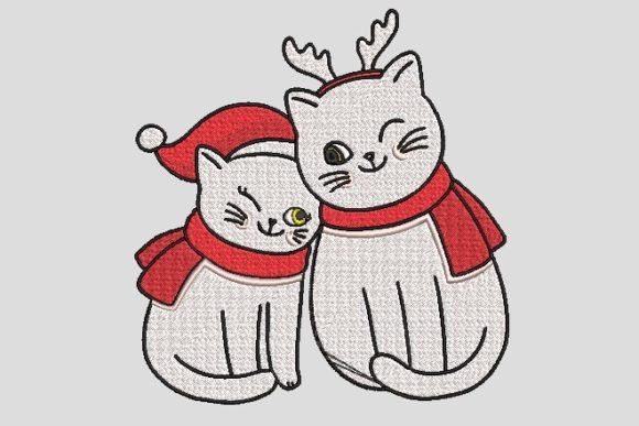 Review: Happy Christmas Couple White Cats Design