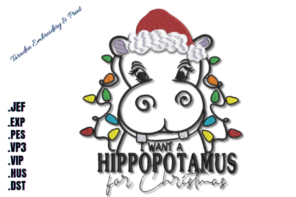 Review: Mylar Hippo for Christmas Embroidery Design