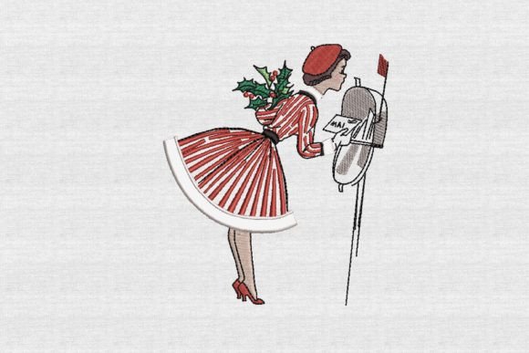 Reviewing Christmas Vintage Lady Mail Fringe