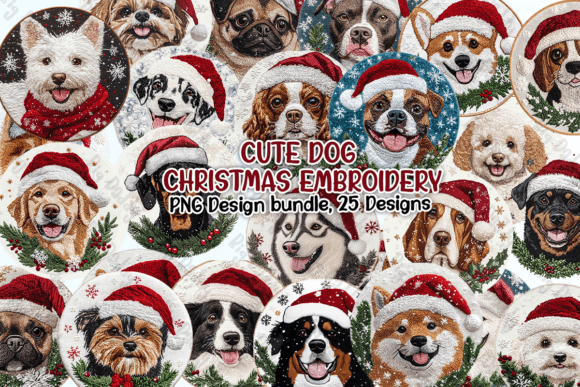 Reviewing Cute Dog Christmas Embroidery Clipart PN
