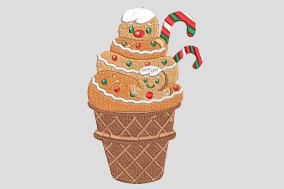 Reviewing the Christmas Ice Cream Cone Candy Embroidery