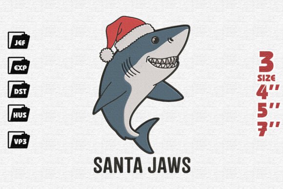 Santa Jaws: A Whimsical Holiday Embroidery Review